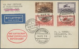 Zeppelinpost Deutschland: 1931 - Zuleitung Saar Zur Hannoverfahrt, Portorichtig Frankierte Karte Mit - Luchtpost & Zeppelin