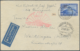 Zeppelinpost Deutschland: 1931. German Cover Flown On The Graf Zeppelin LZ127 Airship's 1931 Polarfa - Correo Aéreo & Zeppelin