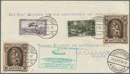 Zeppelinpost Deutschland: 1931 - Zuleitung Saar Zur 1. Südamerikafahrt, Portorichtige Frankatur (u.a - Correo Aéreo & Zeppelin