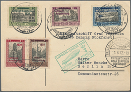 Zeppelinpost Deutschland: 1932. Original Airmail Card Flown On The Graf Zeppelin's Flight From The D - Correo Aéreo & Zeppelin