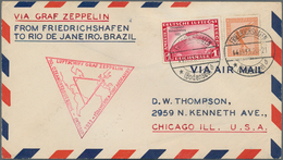 Zeppelinpost Deutschland: 1933, Chicagofahrt, Brief Mit 1 RM Chicagofahrt Und 50 Pfg. Flugpost Von " - Luchtpost & Zeppelin