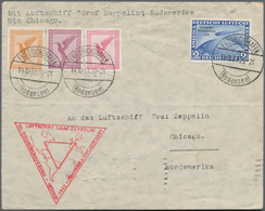 Zeppelinpost Deutschland: 1933. German Cover Flown On The Graf Zeppelin LZ127 Airship's 1933 Chicago - Airmail & Zeppelin