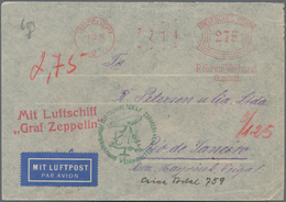 Zeppelinpost Deutschland: 1934, Christmas Trip, 12th South America Trip, Company Letter From Düsseld - Correo Aéreo & Zeppelin