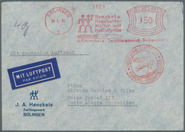 Zeppelinpost Deutschland: 1935, 4. Südamerikafahrt, Brief Mit Freistempel "SOLINGEN 1 18.5.35 - Zwil - Correo Aéreo & Zeppelin