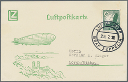 Zeppelinpost Deutschland: 1936. Original LZ Zeppelin Cachet Card Flown On The Graf Zeppelin LZ127 Ai - Airmail & Zeppelin