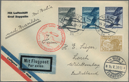 Zeppelinpost Europa: 1930, Südamerikafahrt, Österreichische Post, Brief Mit Dekorativer Flugpost-Fra - Autres - Europe