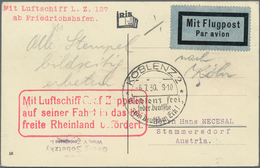 Zeppelinpost Europa: 1930, Rheinlandfahrt, Österreichische Post, Bildseitig Frankierte Ansichtskarte - Autres - Europe