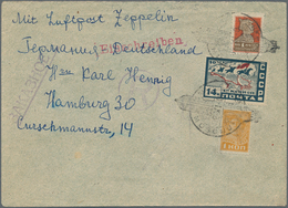 Zeppelinpost Europa: 1930, Trip To Russia, Registered Cover Bearing 1kop., 14 Kop. And 1rbl. Oblit. - Autres - Europe