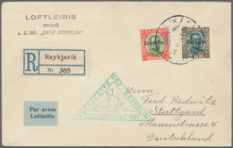 Zeppelinpost Europa: 1931, Iceland Return Flight, 2 Kr Brown/green And 30 A Red/green (MiNr.147 + 14 - Autres - Europe