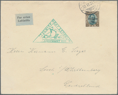 Zeppelinpost Europa: 1931, Iceland Return Flight, 2 Kr Brown/green, Single Franking On Cover From RE - Autres - Europe