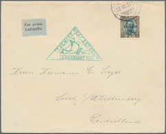 Zeppelinpost Europa: 1931, Iceland Return Flight, 2 Kr Brown/green, Single Franking On Cover From RE - Sonstige - Europa