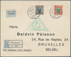 Zeppelinpost Europa: 1931. Iceland Cover Flown On The Graf Zeppelin Islandfahrt Of 1931. Mixed Frank - Autres - Europe