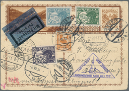 Zeppelinpost Europa: 1931, Östereichfahrt, Auffrankierte Ganzsachenkarte Ab "WIEN 6.VII.31" Adressie - Andere-Europa