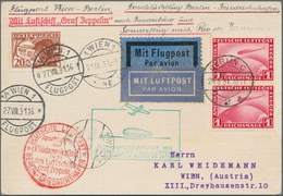 Zeppelinpost Europa: 1931, 1.Südamerikafahrt, Österreichische Post Mit Doppelfrankatur Österreich-Dt - Europe (Other)