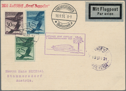 Zeppelinpost Europa: 1931, 2.Südamerikafahrt, Österreichische Post Bis S.Vincente/Kap Verde, Karte M - Europe (Other)