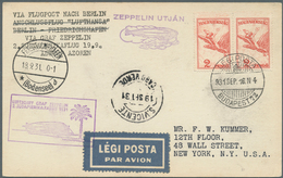 Zeppelinpost Europa: 1931, UNGARN / 2. SAF. Abwurfkarte S.VINCENTE Mit Flugmarken-Paar 2p Mi. 469. ( - Europe (Other)