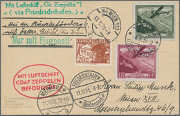 Zeppelinpost Europa: 1931, Fahrt Nach Meiningen, Doppelfrankatur Liechtenstein-Österreich, Karte Mit - Europe (Other)