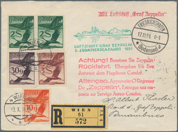 Zeppelinpost Europa: 1931. Austrian-franked Registered Cover Flown Aboard The Graf Zeppelin LZ127 Ai - Andere-Europa