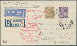 Zeppelinpost Europa: 1932. British Liverpool Registered Cover Flown On The Graf Zeppelin's 4. Südame - Europe (Other)