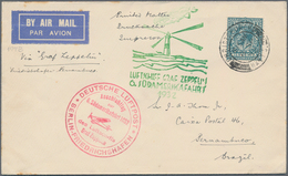 Zeppelinpost Europa: 1932, ENGLAND/6. Südamerikafahrt: Anschlußflug BERLIN Brief-Drucksache Bis Pern - Europe (Other)