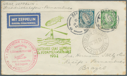 Zeppelinpost Europa: 1932, 6th South America Trip, Irish Post, Cover 8.9.32 To Pernambuco (slightly - Europe (Other)