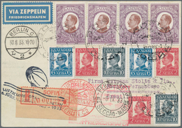 Zeppelinpost Europa: 1933, 6. Südamerikafahrt, R-Karte Ab Sofia 29.8. Nach Recife Mit Beidseitig Bun - Europe (Other)