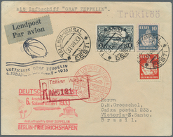 Zeppelinpost Europa: 1933, 6. SÜDAMERIKAFAHRT/ESTLAND: R- Brief Ab "TALLINN" Mit Anschlussflug "Berl - Andere-Europa