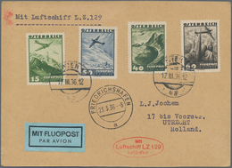 Zeppelinpost Europa: 1936, 1.Postfahrt, Österreichische Post, Karte Mit Bunter Flugpost-Frankatur Ab - Andere-Europa
