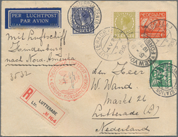 Zeppelinpost Europa: 1936, Netherlands Treaty Mail, 2 Registered Covers Dispatched For 1.Nordamerika - Andere-Europa