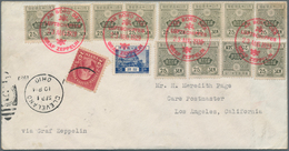 Zeppelinpost Übersee: 1929. Japan Cover Flown On The Graf Zeppelin's 1929 Weltrundflug / Round-the-w - Zeppelin