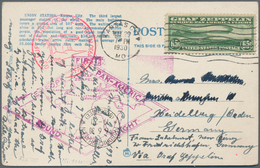 Zeppelinpost Übersee: 1930. Card Flown On The Graf Zeppelin's Return Trip From The USA In 1930, Name - Zeppeline