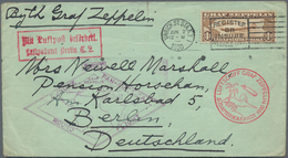 Zeppelinpost Übersee: 1930. Card Flown On The Graf Zeppelin's Return Trip From The USA In 1930. A Bi - Zeppelins