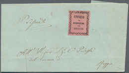 Disinfection Mail: 1855, 20 Jul, Lettersheet With Full Message To Reggio, Disinfection Cuttings And - Other & Unclassified