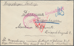 Disinfection Mail: 1916, POW Cover Of A Russian Lieutenant At Camp Kleinmünchen/Austria, Circular Ca - Other & Unclassified