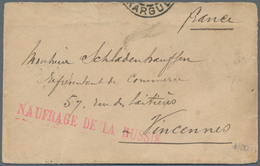 Katastrophenpost: 1902. Red L1 "NAUFRAGE DE LA RUSSIE" (Shipwreck Of The Russie) On Small Stampless - Sonstige & Ohne Zuordnung