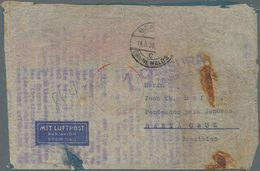 Katastrophenpost: GERMANY: 1938, Airmail Letter From BERLIN To SANTA CRUZ/Brazil With A Green Shutte - Altri & Non Classificati