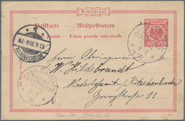 Deutsche Schiffspost - Marine: 1898, 10 Pfg GA-Karte Bzw. 10 Pfg.-Kartenbrief (leichter Querbug) Der - Andere & Zonder Classificatie