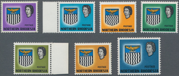 Nord-Rhodesien: 1963 'Arms' Set Of Seven All With Variety "VALUE OMITTED", Including The Rare ½d., 1 - Rhodesia Del Nord (...-1963)