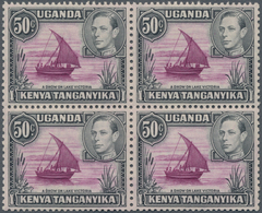 Ostafrikanische Gemeinschaft: 1938-54 KGVI. 50c. Block Of Four With Bottom Left Stamp Showing Die I - Afrique Orientale Britannique