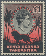 Ostafrikanische Gemeinschaft: 1938 £1 Black & Red, Perforated 11¾x13, Mint Lightly Hinged, Fresh And - Afrique Orientale Britannique