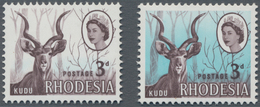 Rhodesien: 1966 'Kudu' 3d. With "PALE BLUE OMITTED", Mint Never Hinged, Fresh And Very Fine. In Add. - Andere & Zonder Classificatie