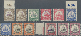 Tanganjika: 1915 Short Set Of 12 Stamps Of German East Africa (2½h. To 45h., Plus Colour Shades) All - Tanganyika (...-1932)