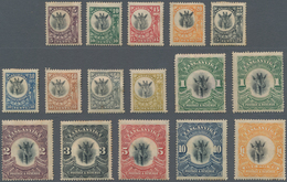 Tanganjika: 1922-24 'Giraffe' Complete Set Of 15 Plus A Second 1s. (Wmk Sideways), Mint Heavily Hing - Tanganyika (...-1932)