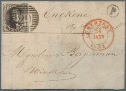 Belgien: 1850/1867, Group Of 7 Covers/entires, Comprising Imperforated Issues As Single Or Multiple - Neufs