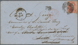 Belgien: 1861, 40 C Red On Letter From Anvers Adressed "Commander Of The Danish Brig... In Leith/Sco - Neufs