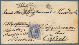 Belgien: 1869, King Leopold II. 20 C. Blue, Tied By Numeral "60" For The Belgium Postage Rate To Bor - Neufs