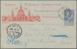 Belgien: 1894 Exhibition Card Of The Postcard Exhibition With Picture Of The Exhibition Building Wit - Neufs