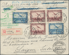 Belgien: 1932, 6th SOUTH AMERICA FLIGHT, Contract State Letter From LIEGE With Green Confirmation Ma - Ongebruikt