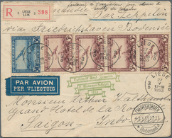 Belgien: 1933, 2nd SOUTH AMERICA FLIGHT, Contract State Letter From LIEGE With Green Confirmation Ma - Unused Stamps