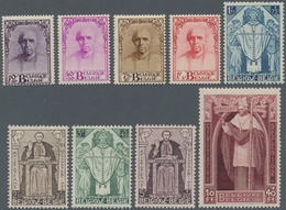 Belgien: 1932, Kardinal Désiré Mercier, Tadellos Taufrische Serie (C.O.B. € 1.300,-). - Ongebruikt